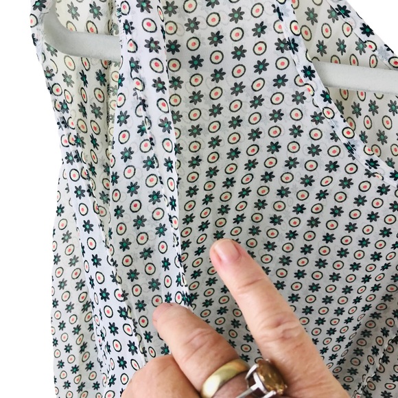 NWT Umgee Blouse Tunic XL Boho Open Slit Long Sleeve & Back Print Semi S… - Picture 4 of 13